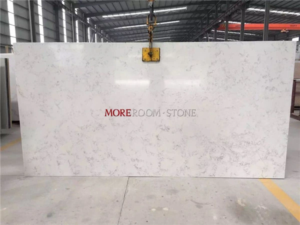 China Price Carrara White Marble Quartz Stone Slab